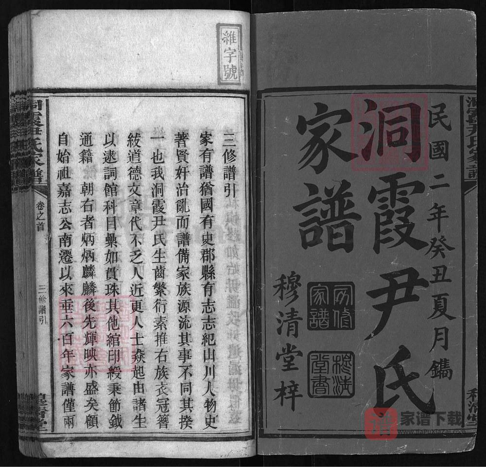 图片[2]-湖南邵东洞霞尹氏家谱（穆清堂）PDF高清电子版下载-家谱下载