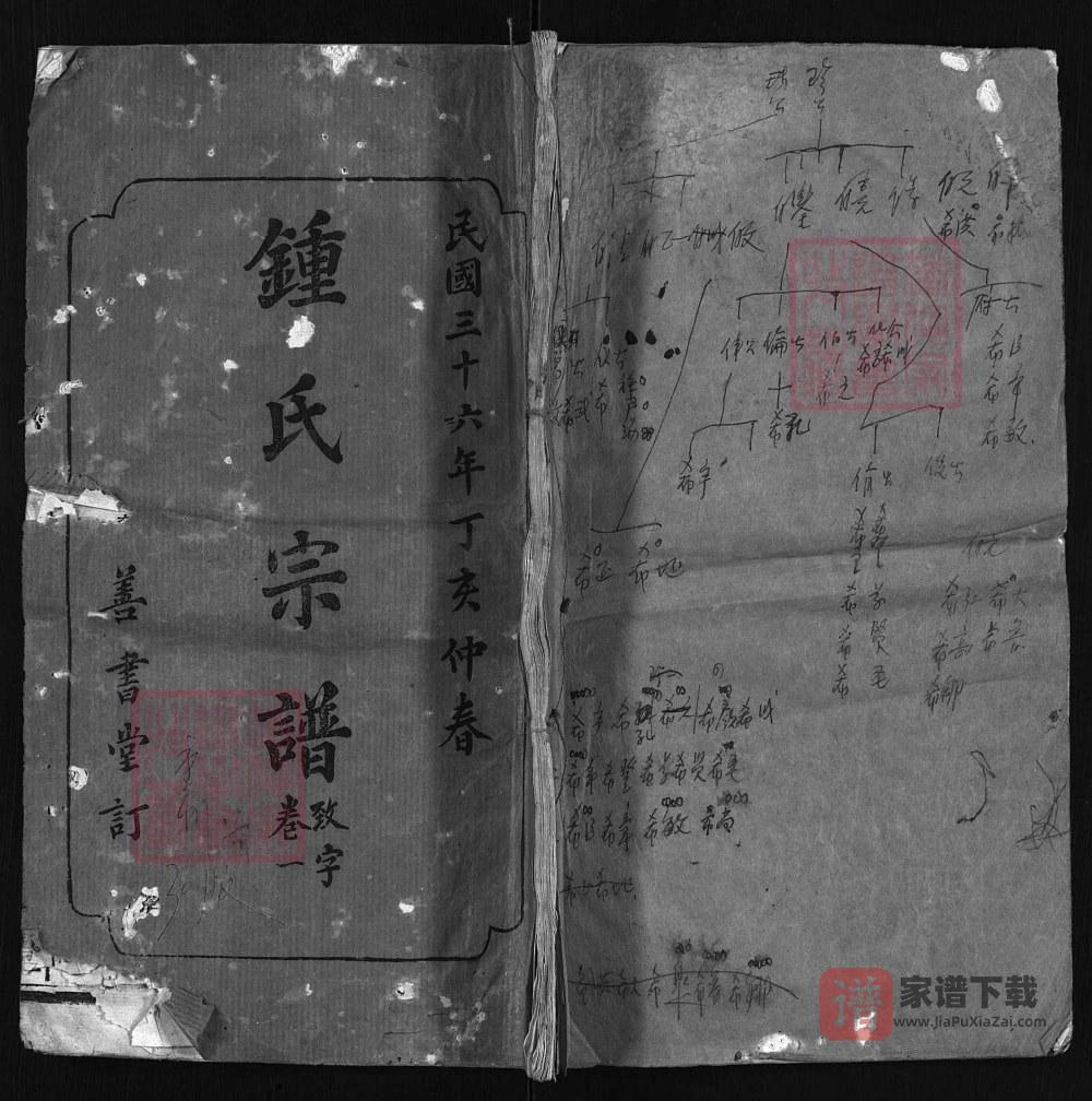 图片[1]-湖北大冶浠水钟氏六修宗谱（善书堂）PDF高清电子版下载-家谱下载