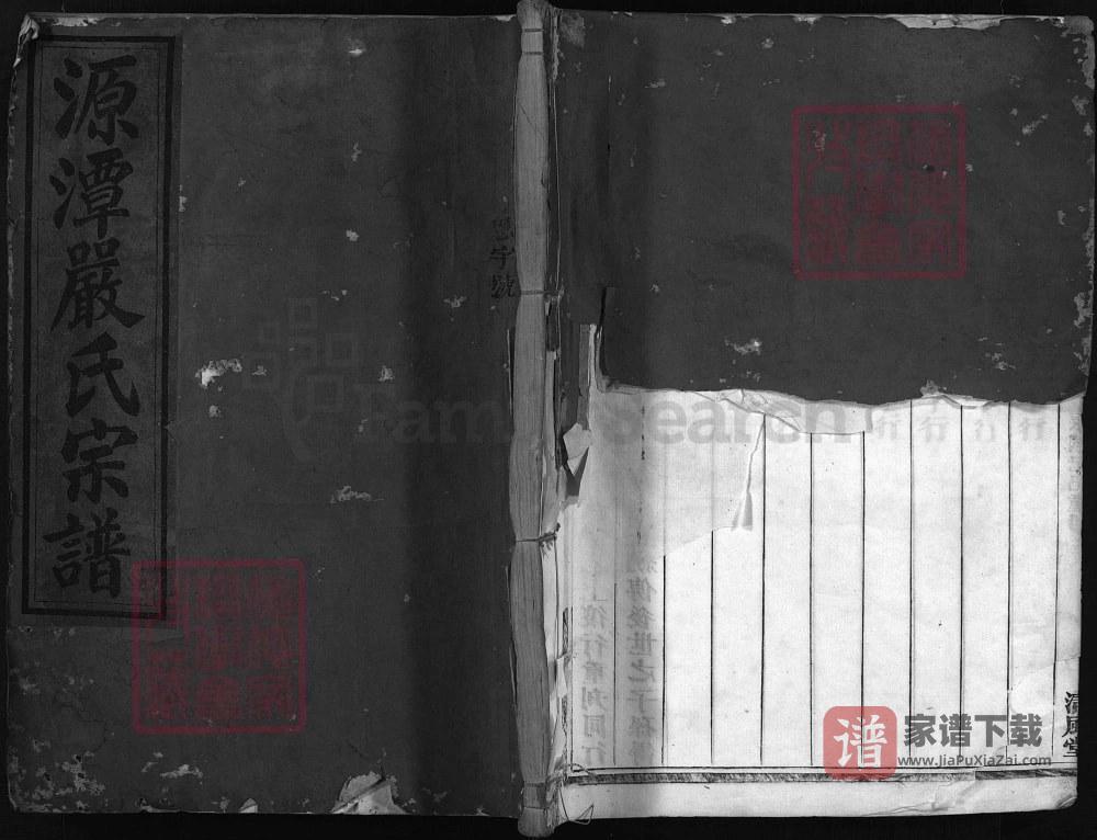 图片[1]-浙江兰溪源潭严氏宗谱（清风堂）PDF高清电子版下载-家谱下载