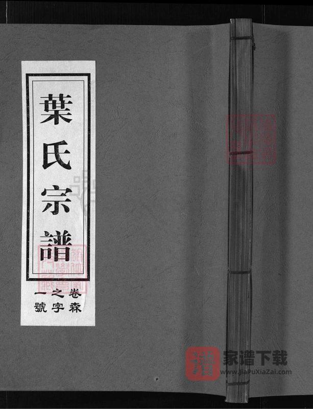 浙江兰溪南阳叶氏宗谱(如在堂)PDF高清电子版下载-家谱下载