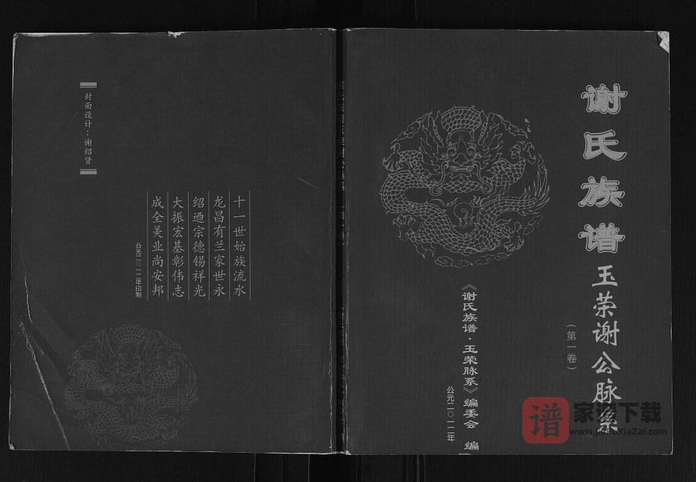 广西玉林陆川谢氏族谱玉荣脉系PDF高清电子版下载