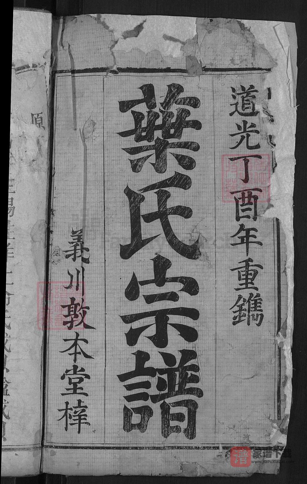 湖北罗田叶氏宗谱（敦本堂）PDF高清电子版下载