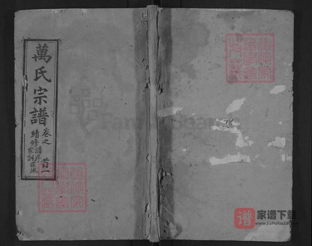 湖北武汉黄陂区万氏宗谱（师孟堂）PDF高清电子版下载