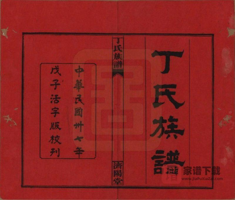 湖南岳阳湘阴县丁氏族谱(济阳堂)PDF高清电子版下载-家谱下载