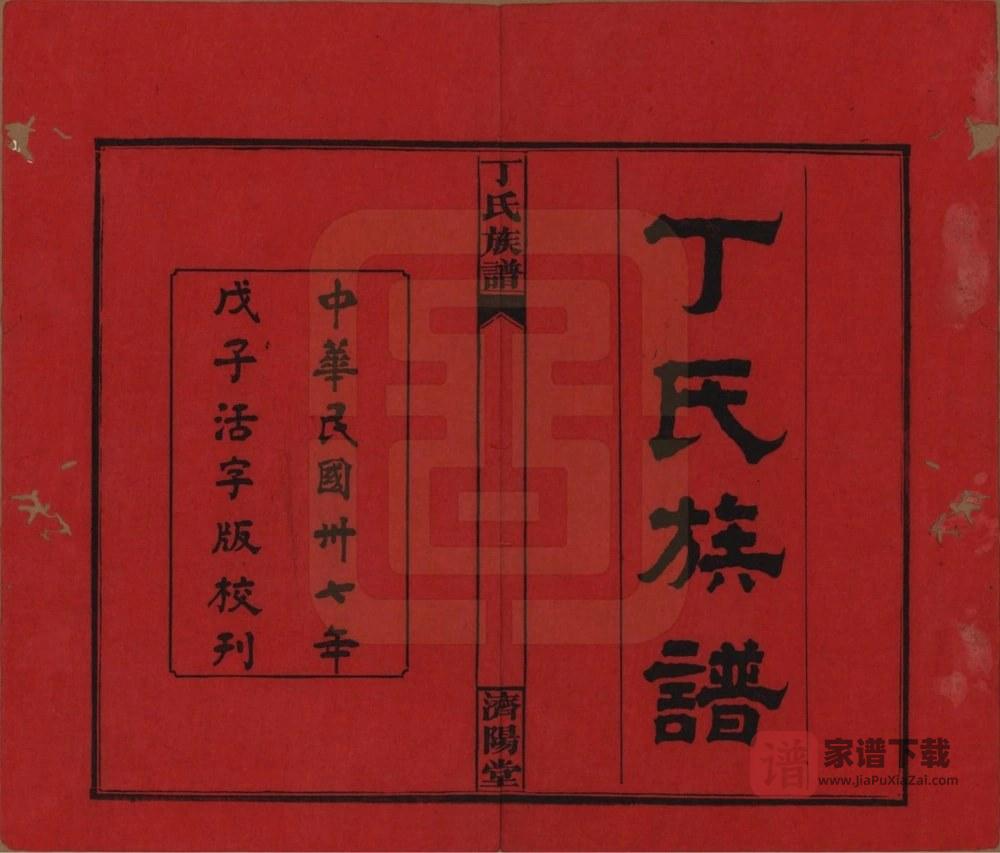 图片[1]-湖南岳阳湘阴县丁氏族谱（济阳堂）PDF高清电子版下载-家谱下载