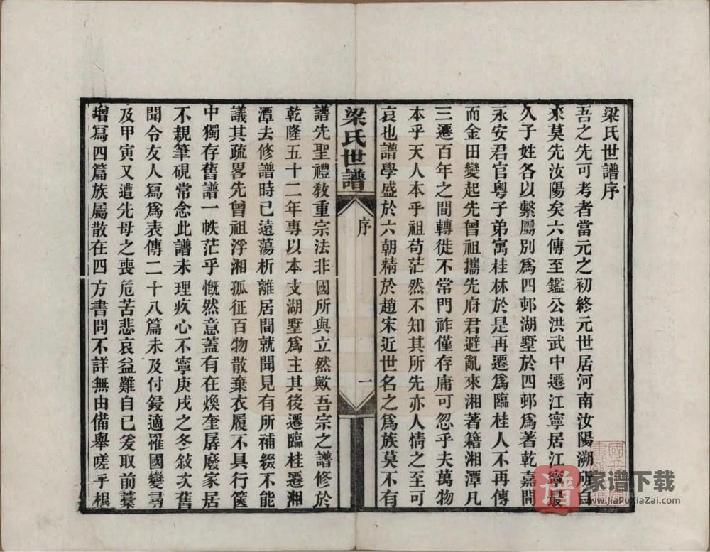 图片[2]-湖南湘潭梁氏世谱三十二篇（五橘堂）PDF高清电子版下载-家谱下载