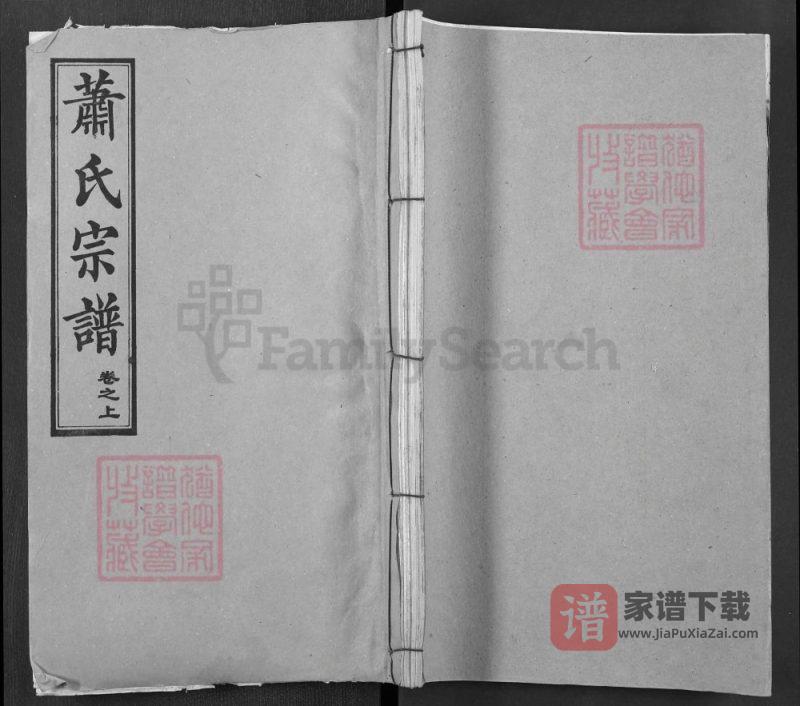 湖北武汉黄陂区萧(肖)氏宗谱（八叶堂）PDF高清电子版下载-家谱下载