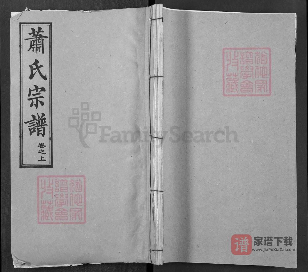 图片[1]-湖北武汉黄陂区萧(肖)氏宗谱（八叶堂）PDF高清电子版下载-家谱下载