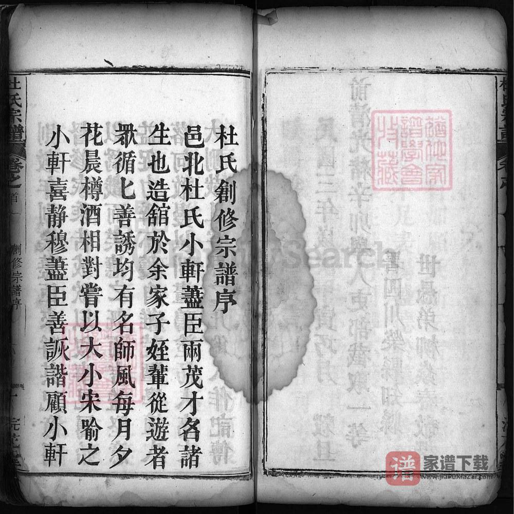 图片[1]-湖北武汉黄陂区杜氏宗谱（浣花堂）PDF高清电子版下载-家谱下载