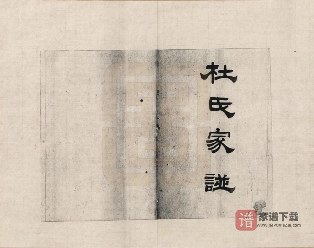 图片[1]-天津武清区杜氏家谱PDF高清电子版下载-家谱下载