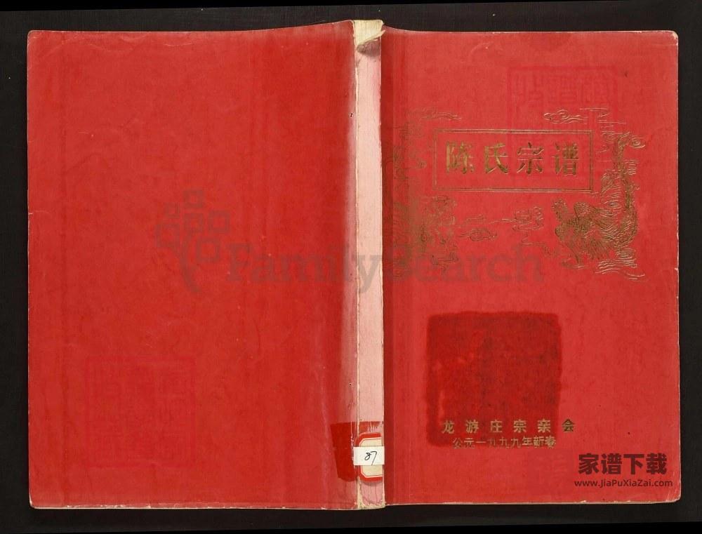 图片[1]-陕西洛南陈氏宗谱龙游庄迁陕支谱（绍义堂）PDF高清电子版下载-家谱下载
