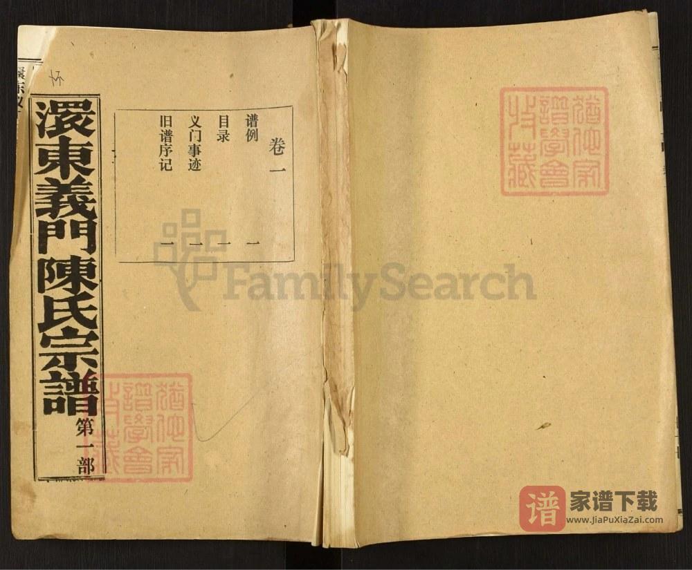 湖北孝感澴东义门陈氏宗谱（聚星堂）PDF高清电子版下载
