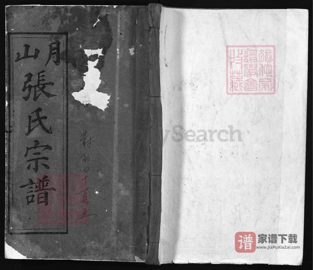 湖北浠水县月山张氏宗谱（百忍堂）PDF高清电子版下载