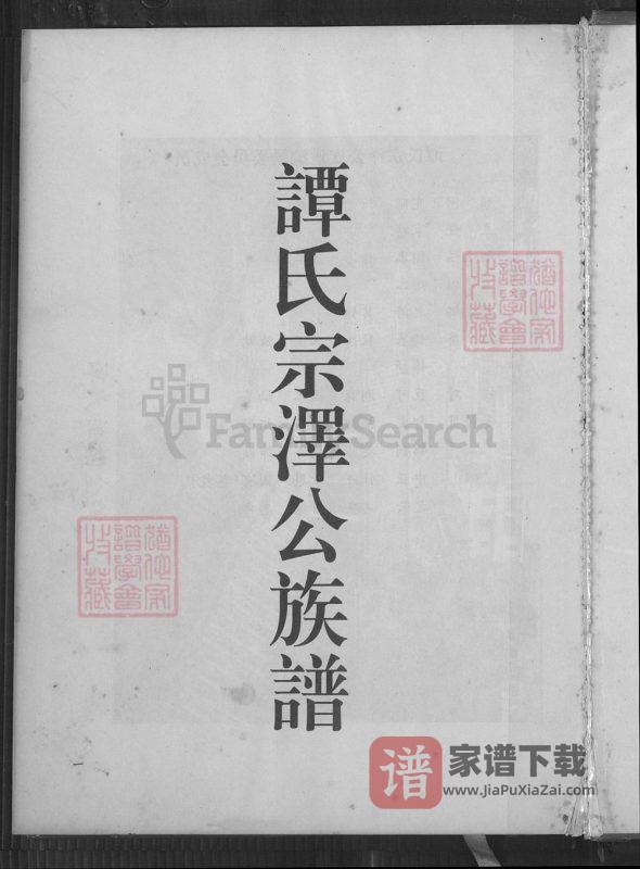 广东罗定谭氏宗泽公族谱PDF高清电子版下载-家谱下载