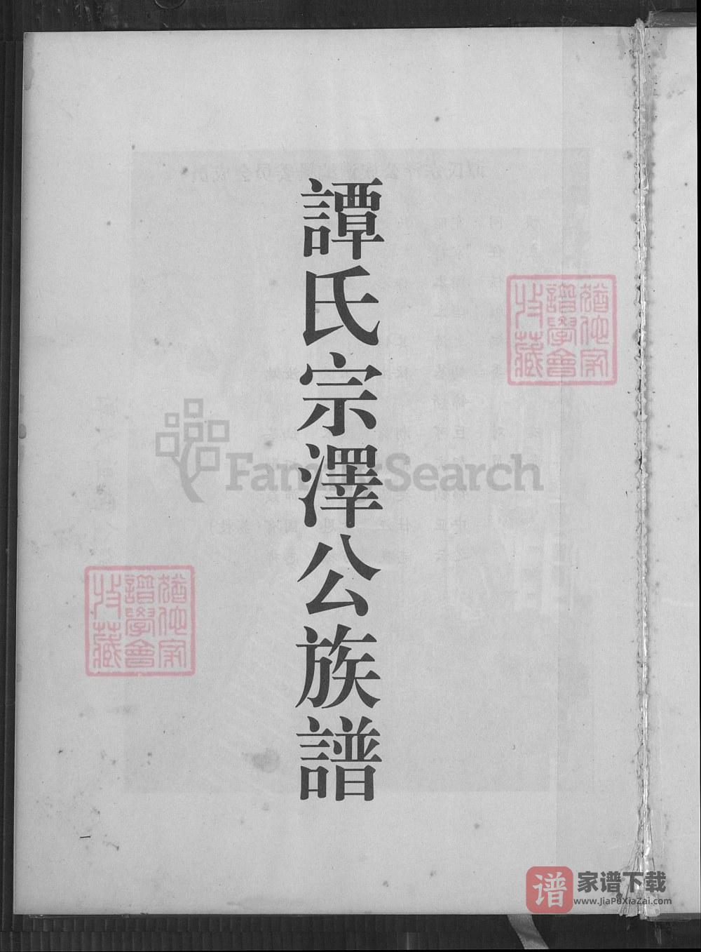 图片[1]-广东罗定谭氏宗泽公族谱PDF高清电子版下载-家谱下载