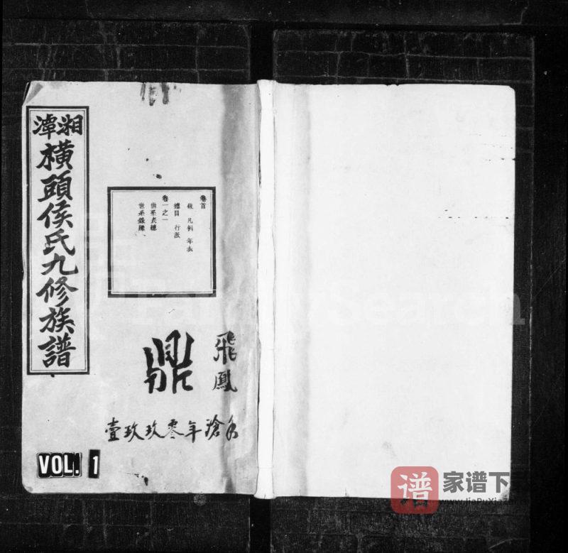 湖南湘潭横头侯氏九修族谱(松林堂)PDF高清电子版下载-家谱下载