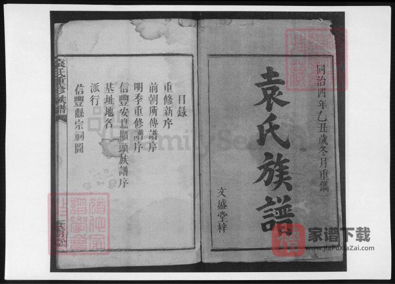 江西信丰湖南平江袁氏重修族谱(汝南堂)PDF高清电子版下载-家谱下载