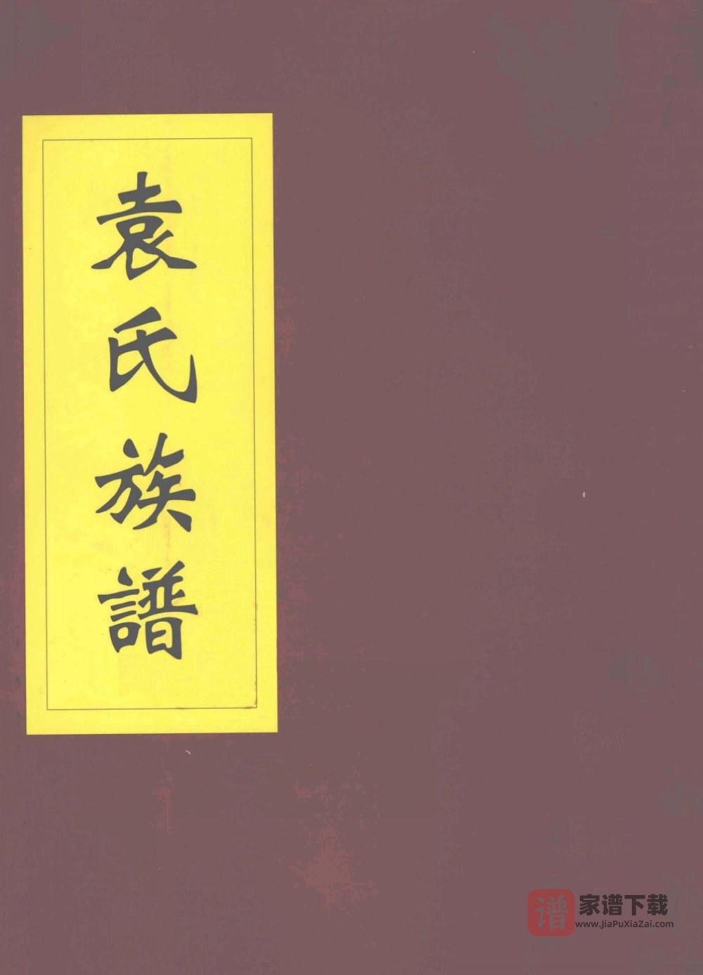 河南周口太康县袁氏族谱（陈郡堂）PDF高清电子版下载