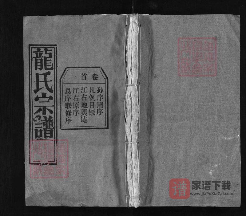湖北黄冈龙氏宗谱(敦厚堂)PDF高清电子版下载-家谱下载