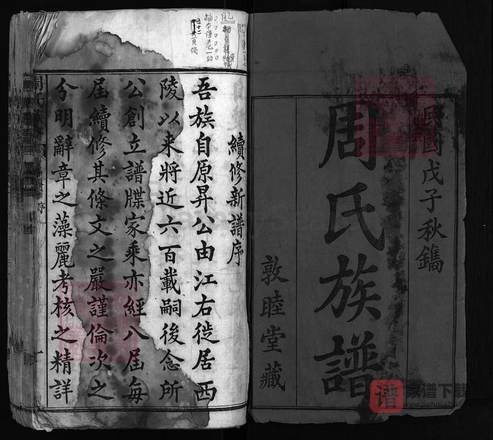 图片[2]-湖北武汉新洲区楚黄周氏族谱（敦睦堂）PDF高清电子版下载-家谱下载