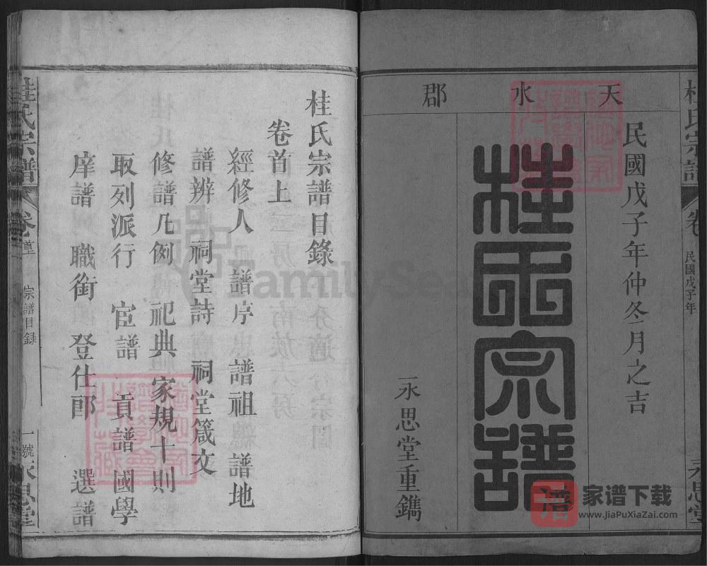 图片[1]-湖北武穴桂氏宗谱（永思堂）PDF高清电子版下载-家谱下载