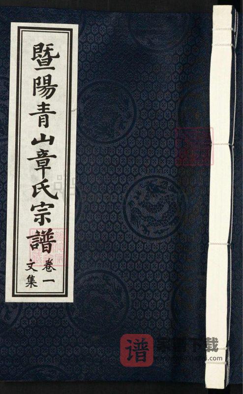 浙江诸暨暨阳青山章氏宗谱子停公派章氏宗谱(丰穆堂)PDF高清电子版下载-家谱下载