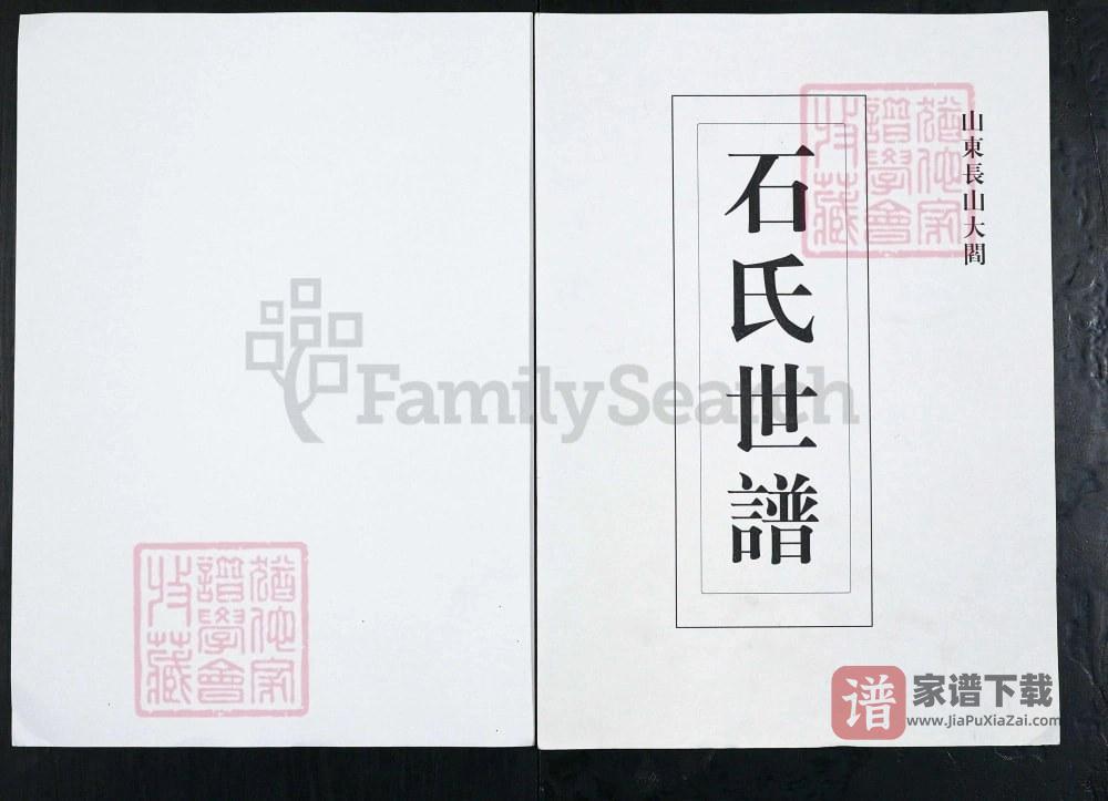 山东淄博石氏世谱PDF高清电子版下载
