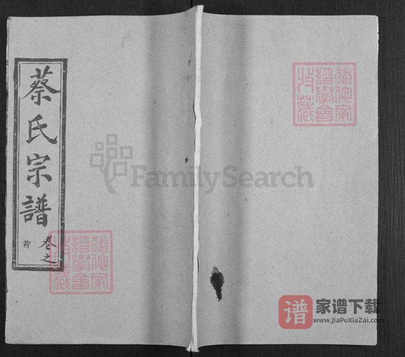 湖北黄冈蔡氏宗谱（洛阳堂）PDF高清电子版下载-家谱下载