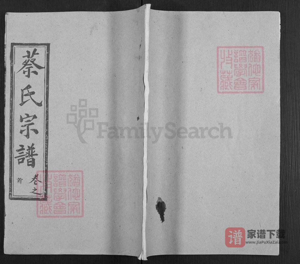 湖北黄冈蔡氏宗谱（洛阳堂）PDF高清电子版下载