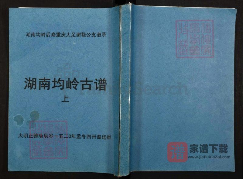 湖南郴州宜章县均岭谢姓氏族源流PDF高清电子版下载-家谱下载