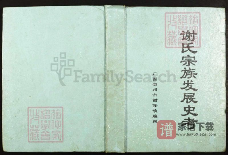 广西贺州昭平谢氏宗族发展史考（江左堂）PDF高清电子版下载-家谱下载