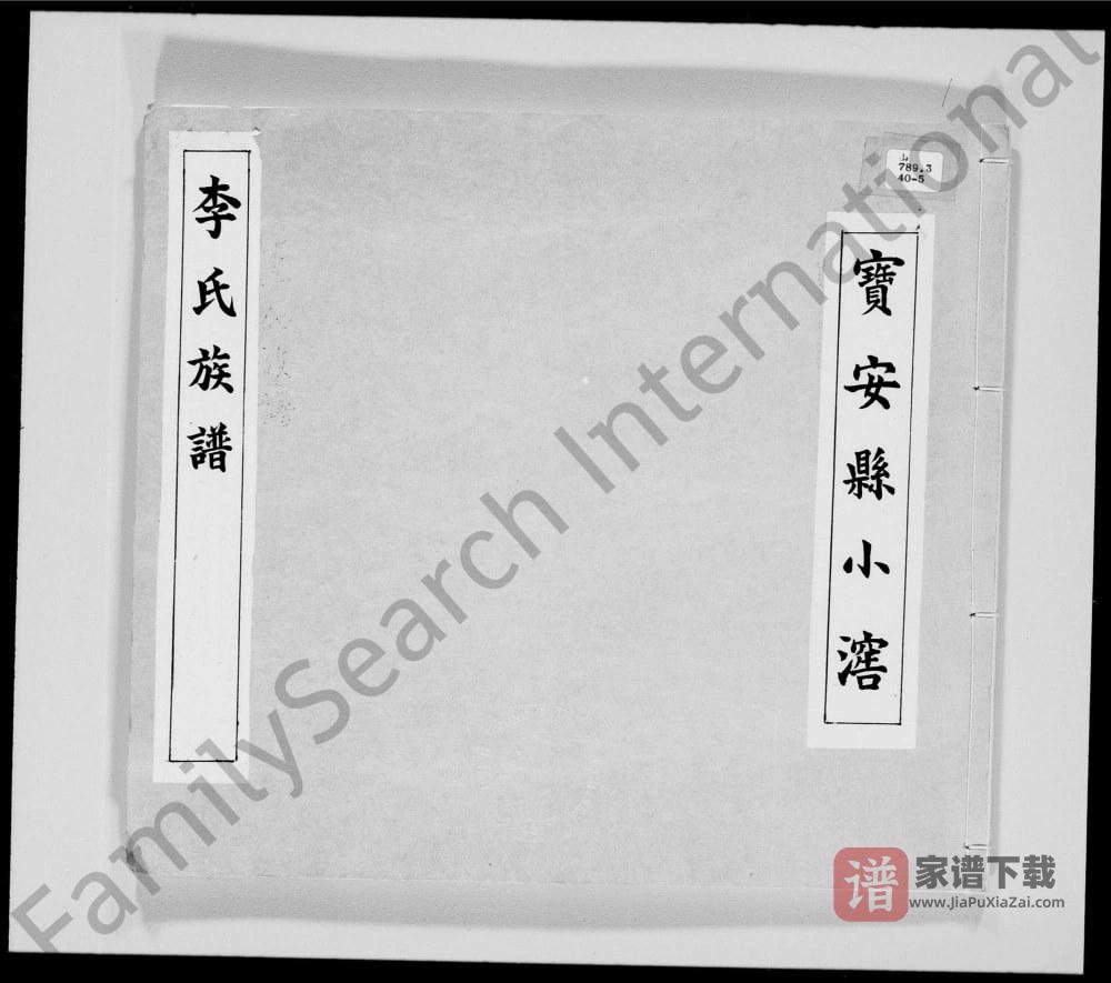 图片[1]-广东深圳宝安县小滘李氏族谱PDF高清电子版下载-家谱下载