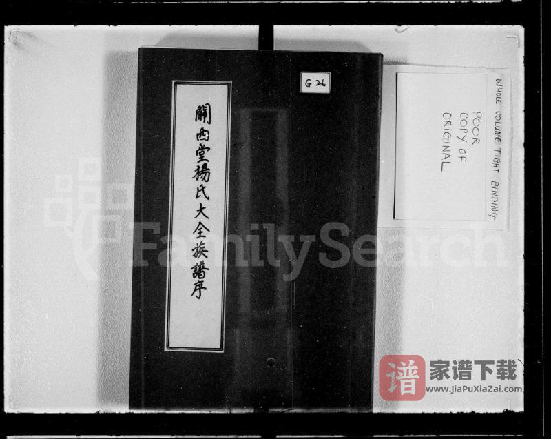 广东梅州梅县关西堂杨氏大全族谱PDF高清电子版下载-家谱下载