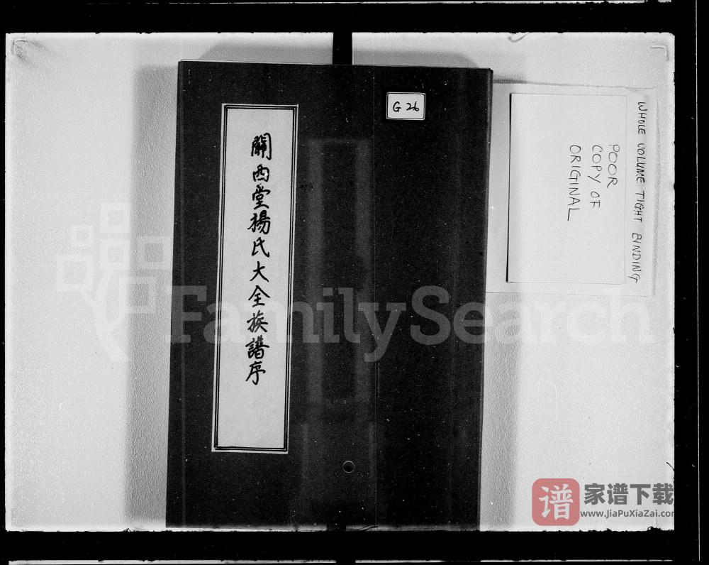 广东梅州梅县关西堂杨氏大全族谱PDF高清电子版下载