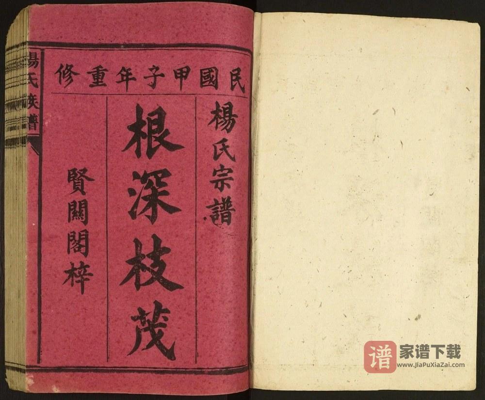 广东韶关杨氏族谱PDF高清电子版下载