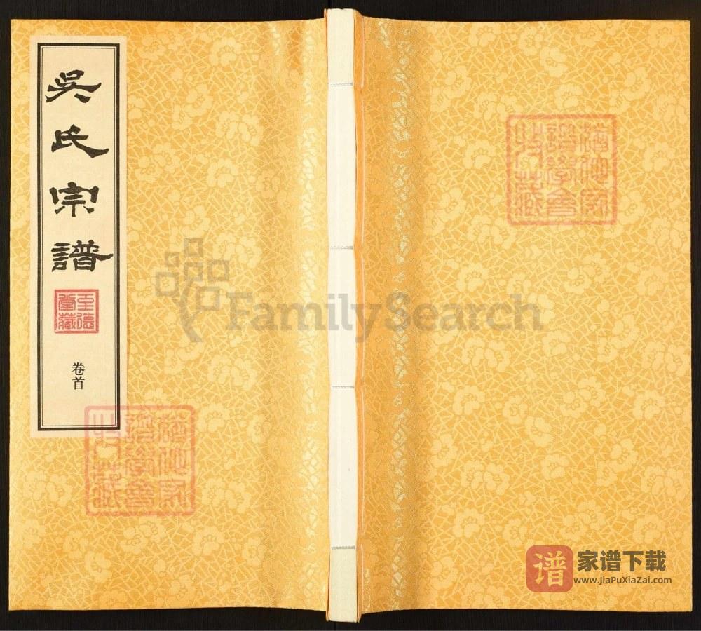 江苏无锡吴下桥吴氏宗谱（至德堂）PDF高清电子版下载