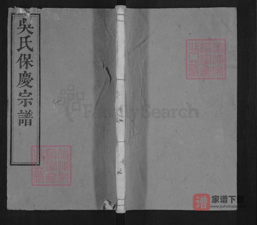 安徽桐城吴氏保庆宗谱PDF高清电子版下载