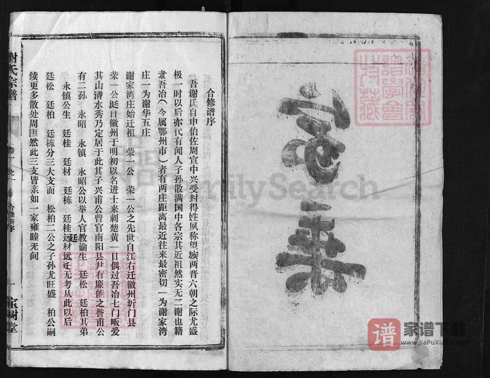 图片[2]-湖北大冶谢氏宗谱（宝树堂）PDF高清电子版下载-家谱下载
