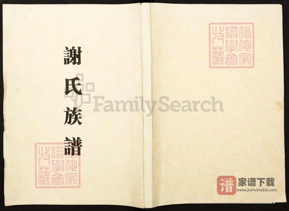 图片[1]-湖南新化谢氏族谱PDF高清电子版下载-家谱下载