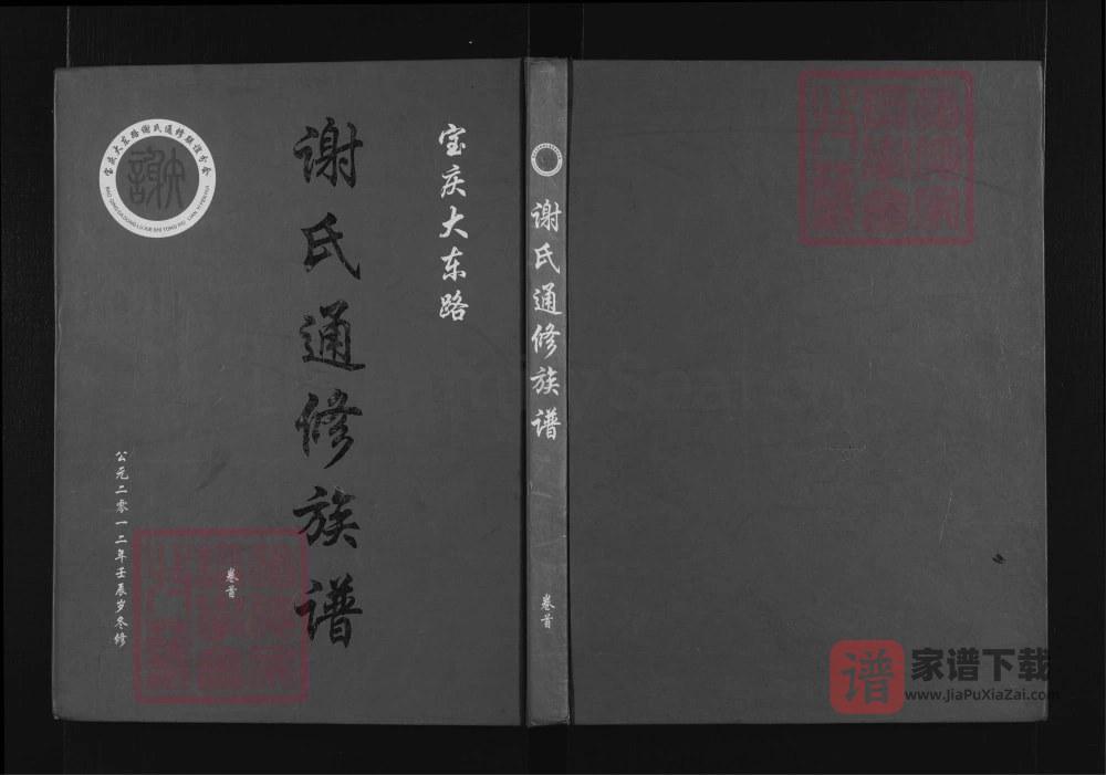 图片[1]-湖南邵阳宝庆大东路谢氏通修族谱（宝树堂）PDF高清电子版下载-家谱下载