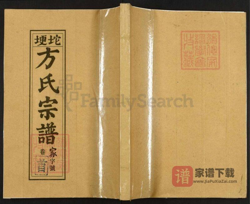 安徽安庆坨埂方氏宗谱(诒谋堂)PDF高清电子版下载-家谱下载