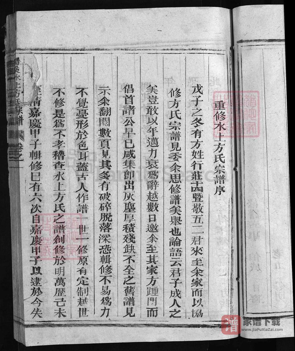 图片[2]-浙江金华汤溪水上方氏宗谱PDF高清电子版下载-家谱下载