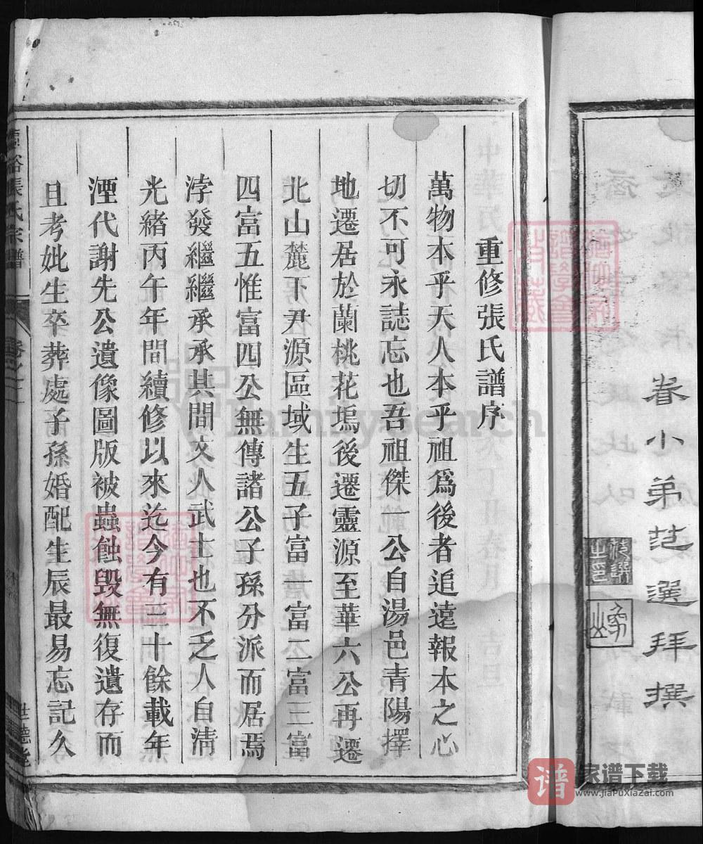 图片[2]-浙江兰溪尹源清河张氏宗谱（世德堂）PDF高清电子版下载-家谱下载