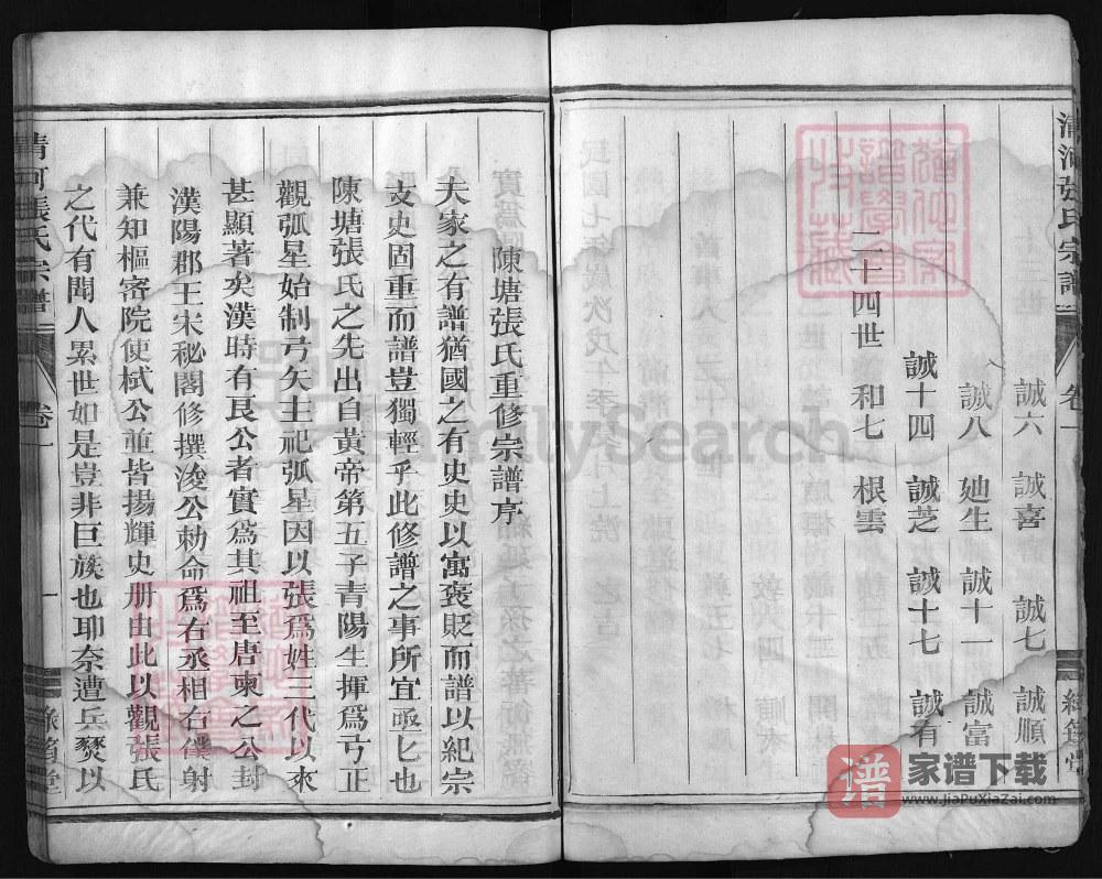 图片[2]-浙江衢州龙游县清河张氏宗谱（绿筠堂）PDF高清电子版下载-家谱下载