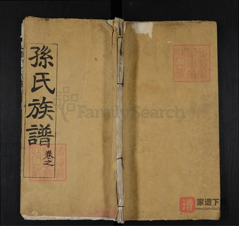 湖北武汉黄陂区孙氏族谱PDF高清电子版下载