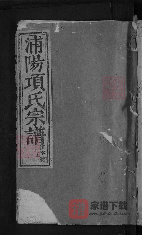 浙江金华浦江县浦阳项氏宗谱（民国37年本）PDF高清电子版下载-家谱下载