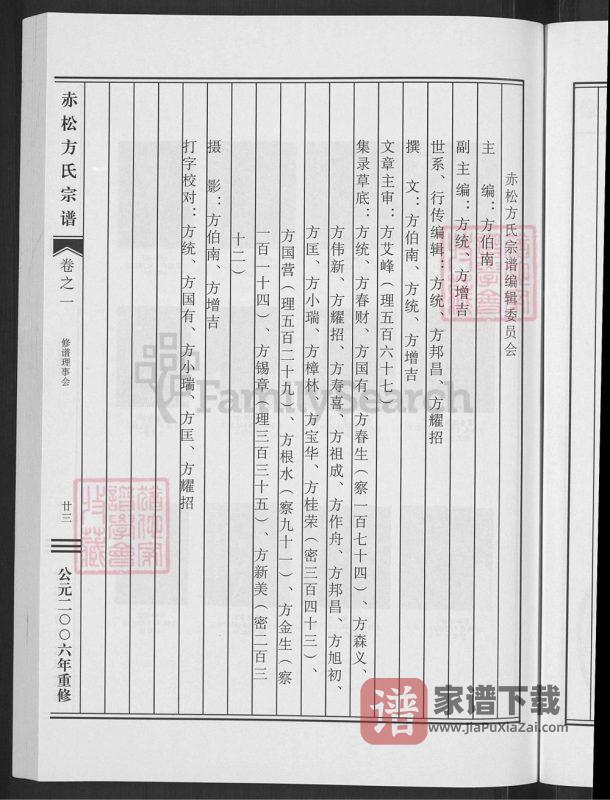 浙江金华赤松方氏宗谱PDF高清电子版下载-家谱下载