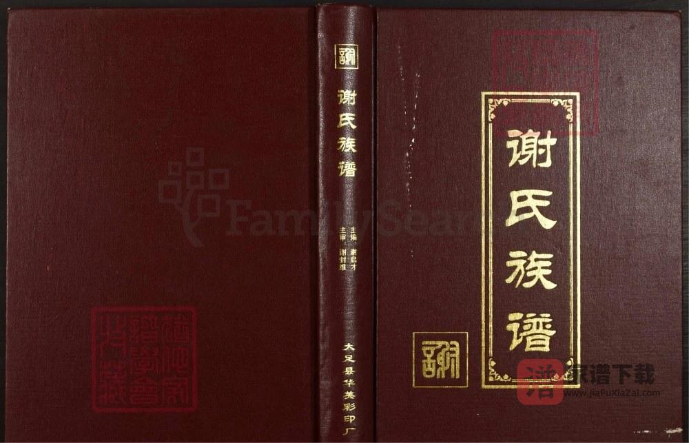 重庆大足区谢氏族谱（宝树堂）PDF高清电子版下载