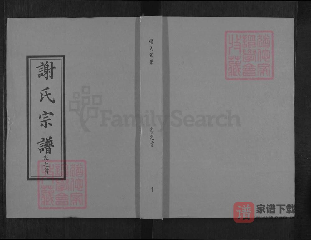 湖北黄冈谢氏宗谱（宝树堂、三传堂）PDF高清电子版下载