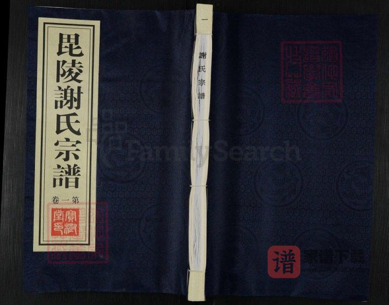 江苏常州武进区毘陵谢氏宗谱（宝树堂）PDF高清电子版下载-家谱下载